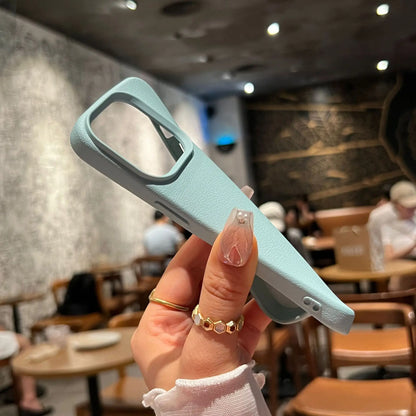 Capa de celular luxuosa de couro com linhas de lichia e silicone para iPhone 16, 15, 14, 13, 12, 11 Pro Max, X, XS, XR Max Plus, macia e à prova de choque, capa completa
