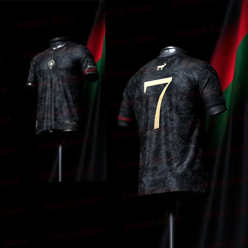 24/25 Nova Camisa Cristiano Ronaldo Estampa rara, Esportes ao Ar Livre, Verão, Camiseta Masculina, Secagem Rápida, Respirável, Camiseta Feminina