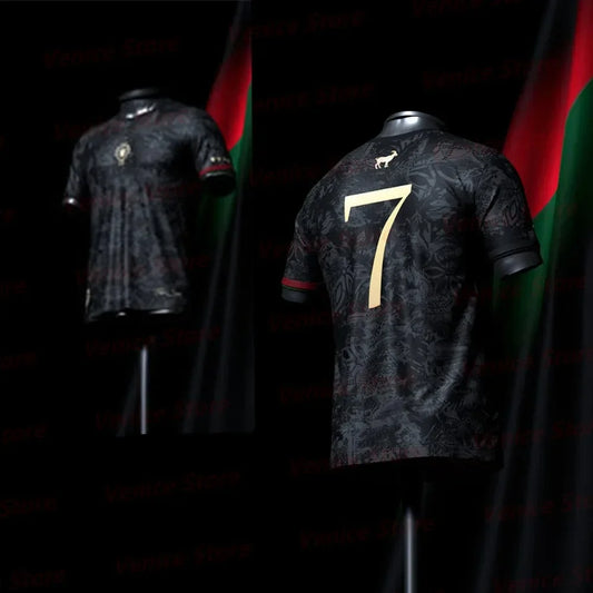 24/25 Nova Camisa Cristiano Ronaldo Estampa rara, Esportes ao Ar Livre, Verão, Camiseta Masculina, Secagem Rápida, Respirável, Camiseta Feminina