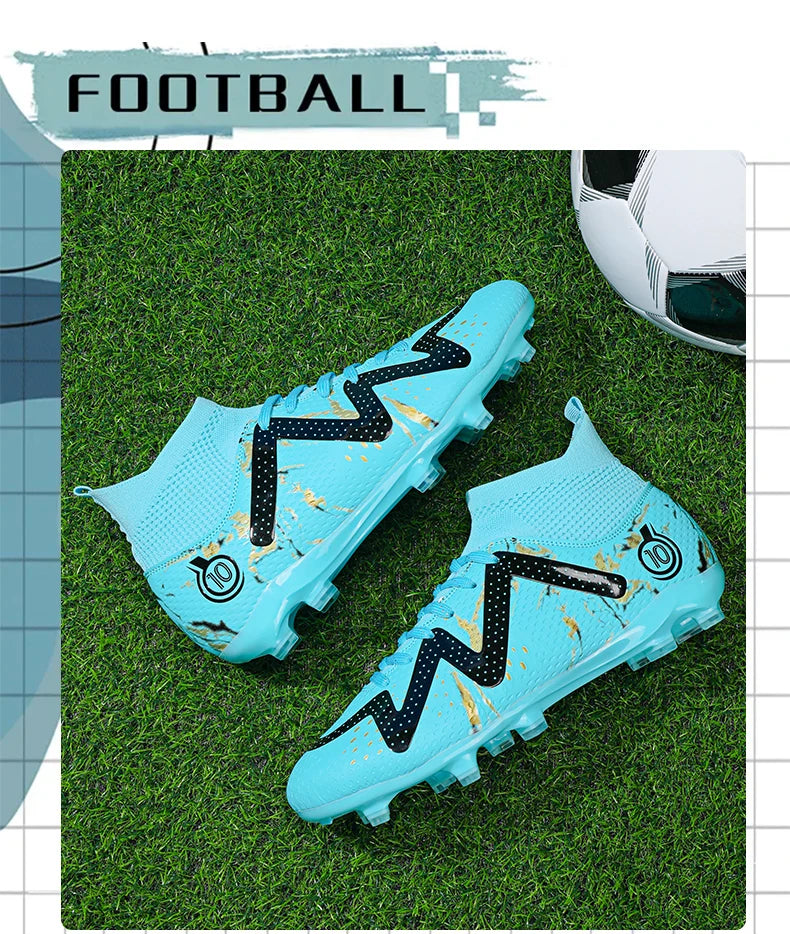 Chuteiras de futebol masculinas 2024, tamanho grande, ultraleves, tênis para meninos, antiderrapantes, chuteiras de futebol AG/TF, botas de cano curto unissex
