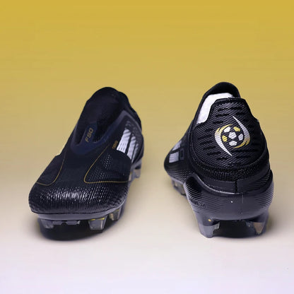 Chuteiras de futebol masculinas QQ-F50 Pro sem cadarço TF/FG para treinamento, tênis de futebol antiderrapantes para gramado juvenil, tamanho 35-45