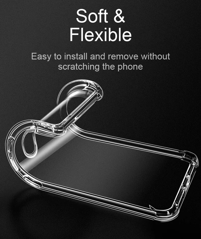 Capa de silicone de luxo para Samsung Galaxy S25 S24 S20 FE S10 S9 S8 Plus S10E Note 8 9 10 Lite, capa transparente macia e à prova de choque