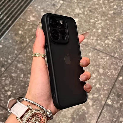 Capa de armadura luxuosa fosca à prova de choque para iPhone 16 15 14 13 12 11 Pro Max Plus 16Pro 15Pro ProMax, capas anti-impressão digital