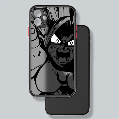 Capa de celular luxuosa D-Dragon Ball Goku fosca translúcida para Apple iPhone 15 14 13 12 11 XS XR X 8 7 SE Pro Max Plus Mini Funda