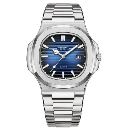 Novo relógio de pulso casual masculino de luxo, relógio automático de quartzo, moderno e moderno, relógio de pulso masculino
