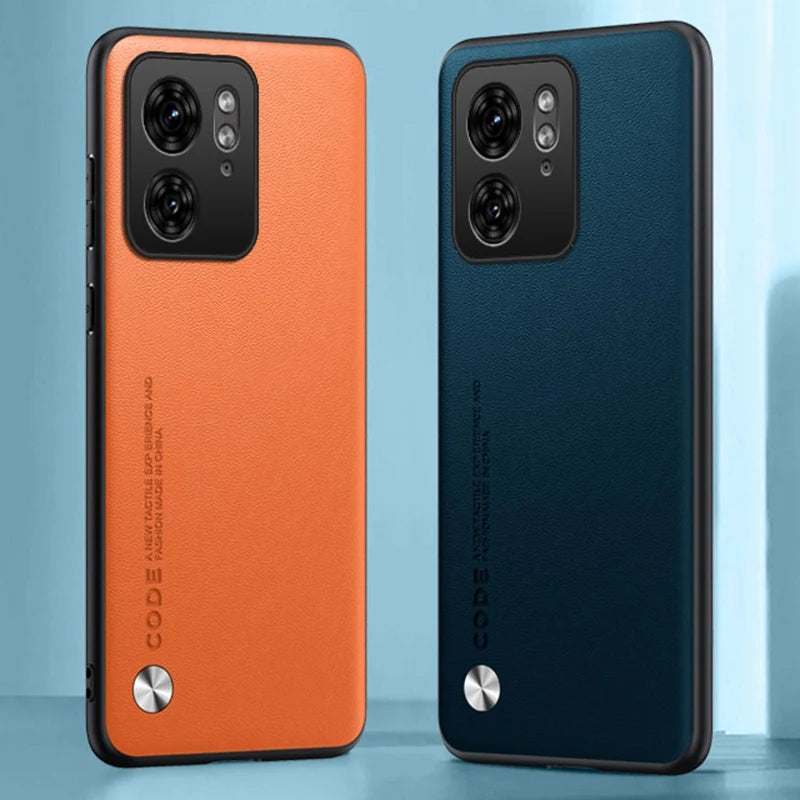 Capa de couro PU de luxo para Motorola Moto Edge 40 Neo, capa traseira de silicone fosco, proteção para celular Motorola Edge 40 5G