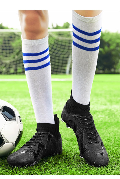 Chuteiras de futebol masculinas 2024, tamanho grande, ultraleves, tênis para meninos, antiderrapantes, chuteiras de futebol AG/TF, botas de cano curto unissex