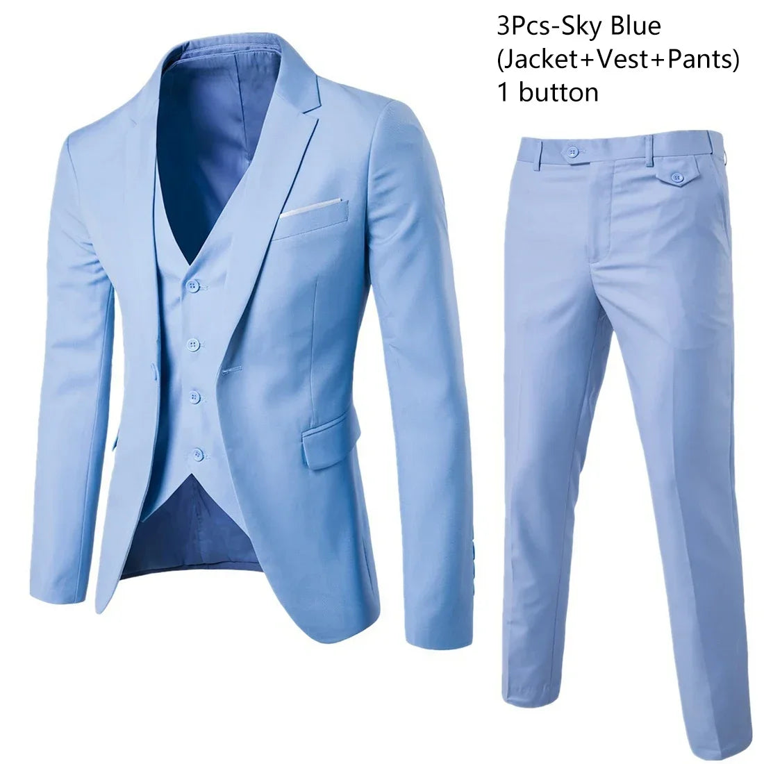 Ternos masculinos elegantes, 3 peças, 2 conjuntos de blazers, jaquetas, coletes, calças, luxo, clássico, 2025, casacos formais, trajes coreanos