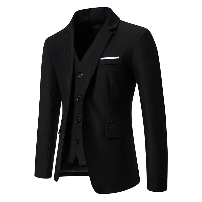 Blazer Men's masculino fashion cavalheiro cor sólida confortável cor de negócios casamento casual banquete terno fino