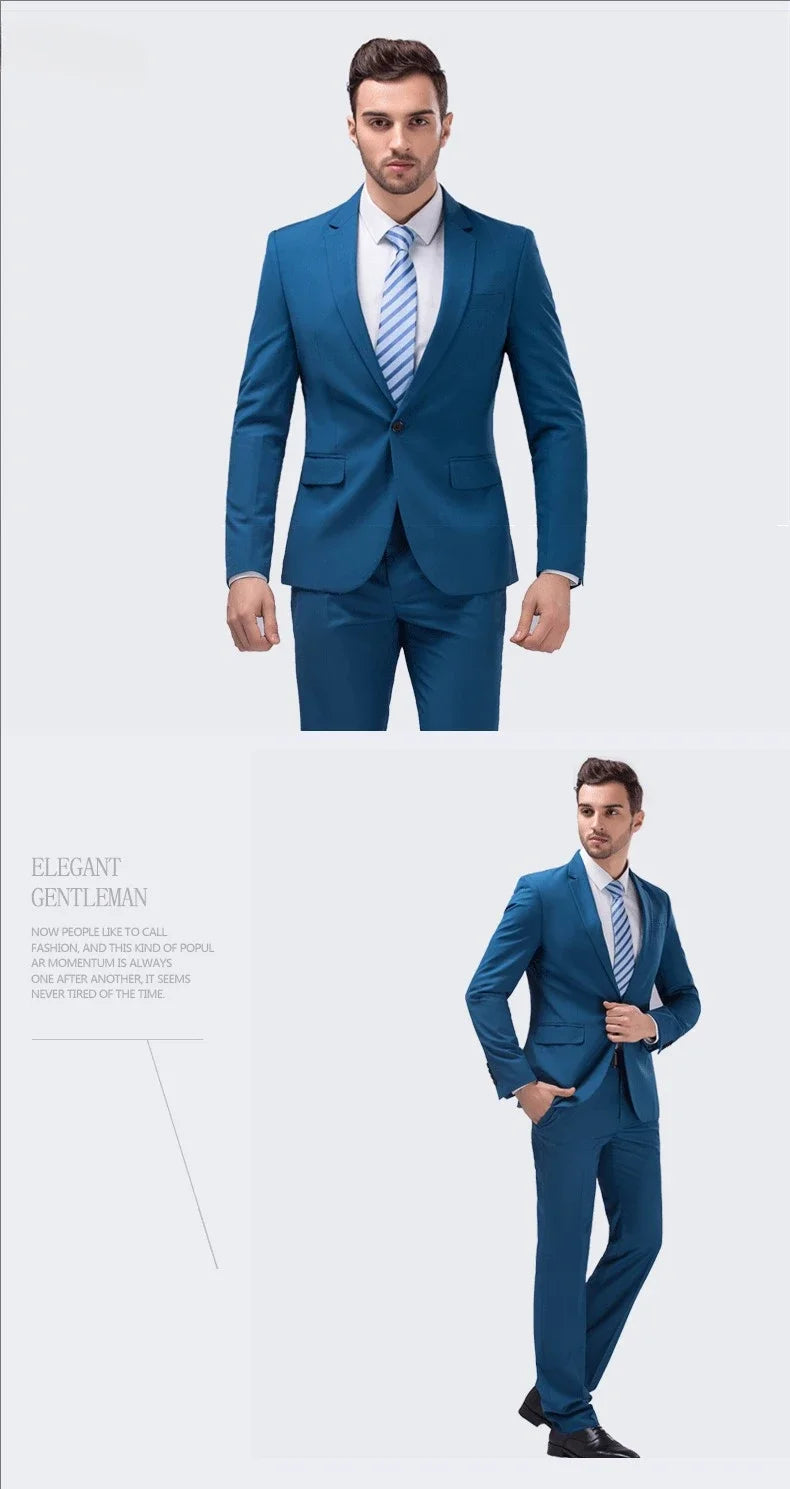 Ternos masculinos elegantes, 3 peças, 2 conjuntos de blazers, jaquetas, coletes, calças, luxo, clássico, 2025, casacos formais, trajes coreanos