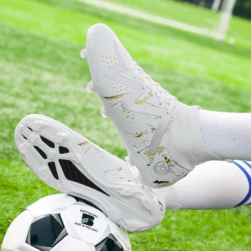 Chuteiras de futebol masculinas 2024, tamanho grande, ultraleves, tênis para meninos, antiderrapantes, chuteiras de futebol AG/TF, botas de cano curto unissex