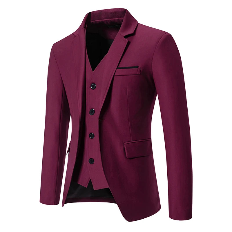 Blazer Men's masculino fashion cavalheiro cor sólida confortável cor de negócios casamento casual banquete terno fino