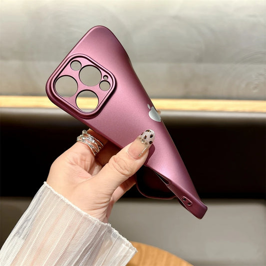 Capa de celular luxuosa fosca com revestimento original para iPhone 11, 12, 13, 14, 15, 16 Pro Max Plus XS, capa protetora à prova de choque com logotipo completo