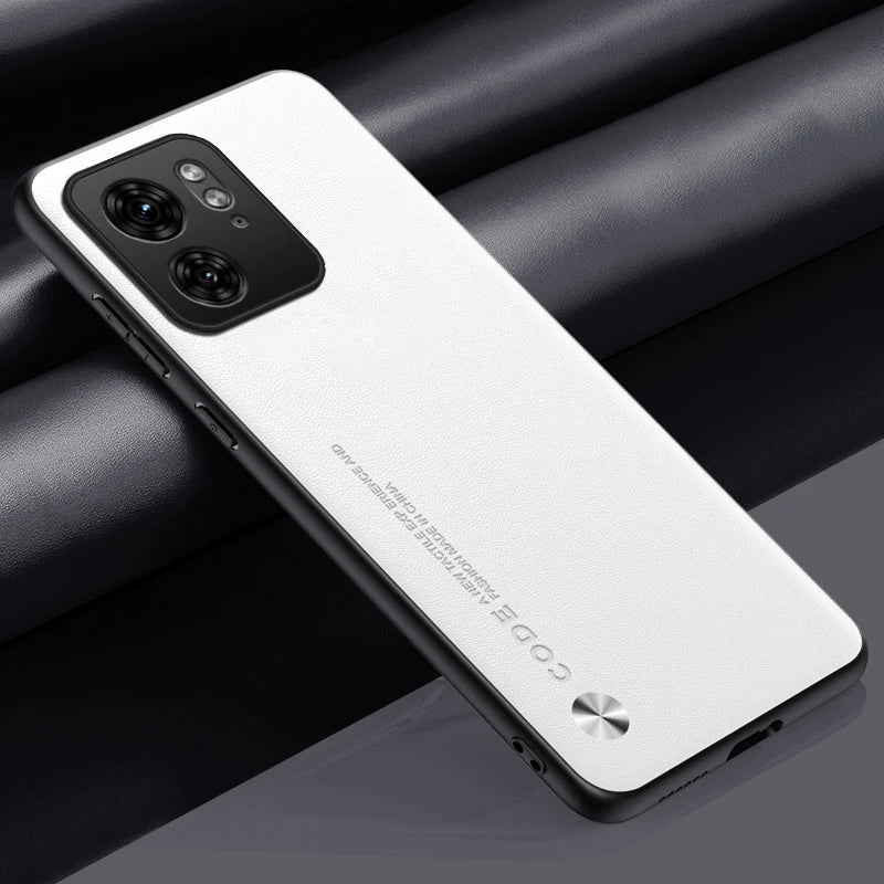 Capa de couro PU de luxo para Motorola Moto Edge 40 Neo, capa traseira de silicone fosco, proteção para celular Motorola Edge 40 5G