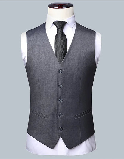 Terno masculino de cor sólida, alta qualidade, moda 2025, banquete, casamento, tendência, padrinho, solteiro, 3/2/1