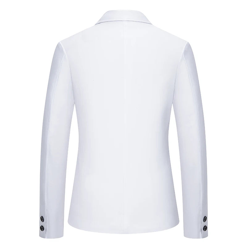 Blazer Men's masculino fashion cavalheiro cor sólida confortável cor de negócios casamento casual banquete terno fino