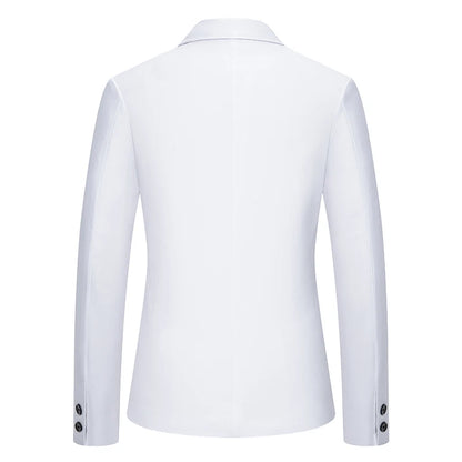 Blazer Men's masculino fashion cavalheiro cor sólida confortável cor de negócios casamento casual banquete terno fino
