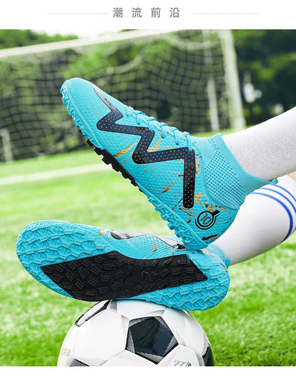 Chuteiras de futebol masculinas 2024, tamanho grande, ultraleves, tênis para meninos, antiderrapantes, chuteiras de futebol AG/TF, botas de cano curto unissex