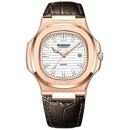 Novo relógio de pulso casual masculino de luxo, relógio automático de quartzo, moderno e moderno, relógio de pulso masculino