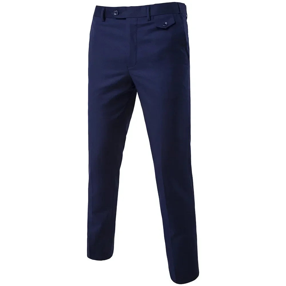 Ternos masculinos elegantes, 3 peças, 2 conjuntos de blazers, jaquetas, coletes, calças, luxo, clássico, 2025, casacos formais, trajes coreanos