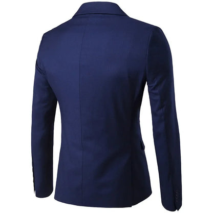 Ternos masculinos elegantes, 3 peças, 2 conjuntos de blazers, jaquetas, coletes, calças, luxo, clássico, 2025, casacos formais, trajes coreanos