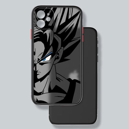 Capa de celular luxuosa D-Dragon Ball Goku fosca translúcida para Apple iPhone 15 14 13 12 11 XS XR X 8 7 SE Pro Max Plus Mini Funda