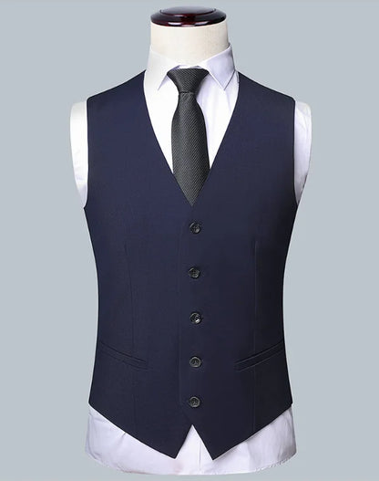 Terno masculino de cor sólida, alta qualidade, moda 2025, banquete, casamento, tendência, padrinho, solteiro, 3/2/1