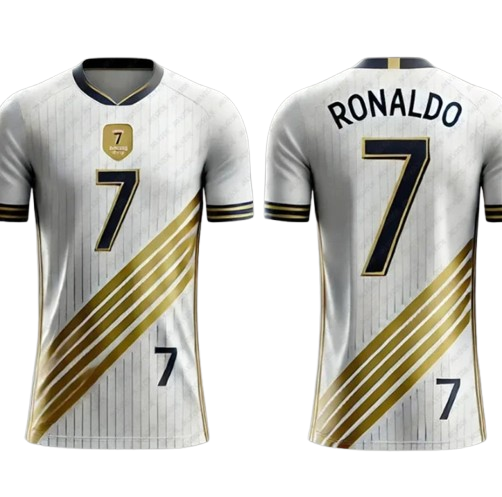 Camisa esportiva infantil e adulta Ronaldo nº 7, camiseta respirável para futebol ao ar livre, corrida, musculação, treinamento, roupa